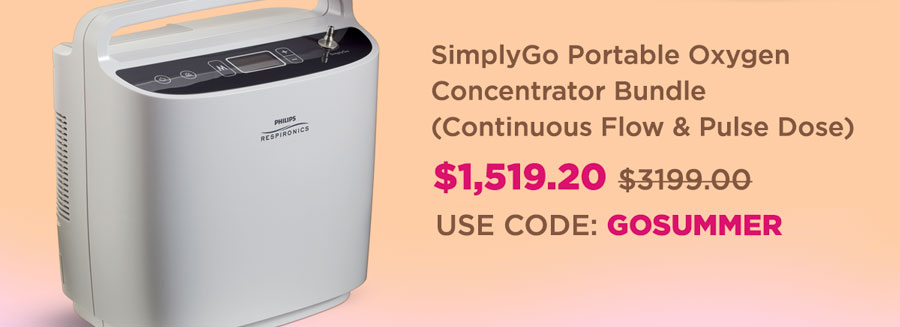SimplyGo Portable Oxygen Concentrator Package (Continuous & Pulse