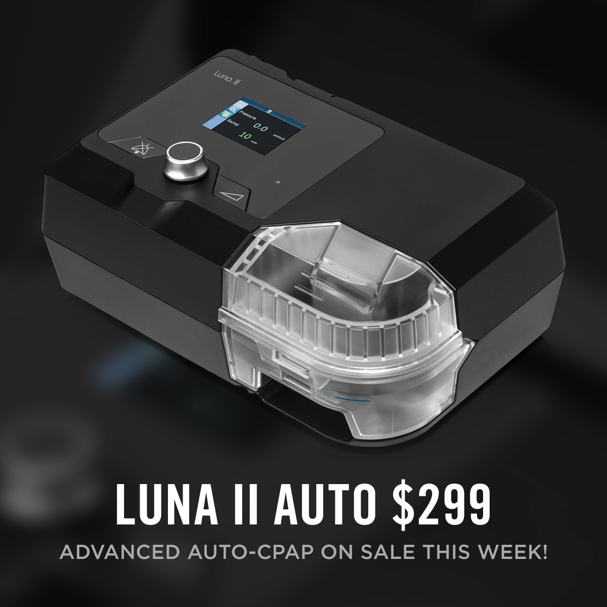Luna II Auto CPAP Machine Package with Heated Humidifier - Includes Free Mask